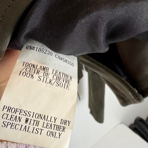 Joie - 100% Lamb Leather Fringe Moto Style ZENO Leather Jacket - Gray - Small - Picture 9 of 9